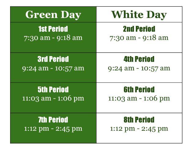 bell schedule